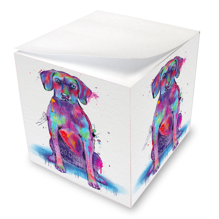 Watercolor Weimaraner Dog Note Cube NOC-DOTD-A56928