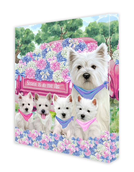 West Highland Terrier Wall Art Canvas, Explore a Variety of Designs, Custom Digital Painting, Personalized, Ready to Hang Room Decor, Dog Gift for Pet Lovers