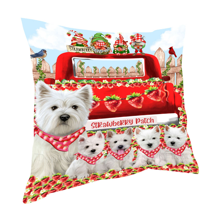 West Highland Terrier Throw Pillow, Explore a Variety of Custom Designs, Personalized, Cushion for Sofa Couch Bed Pillows, Pet Gift for Dog Lovers