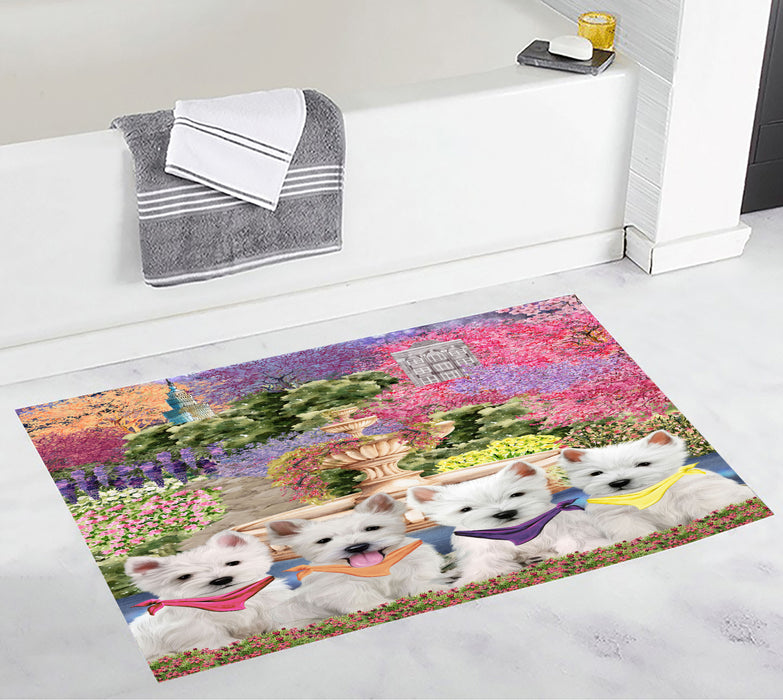 West Highland Terrier Bath Mat: Explore a Variety of Designs, Personalized, Anti-Slip Bathroom Halloween Rug Mats, Custom, Pet Gift for Dog Lovers