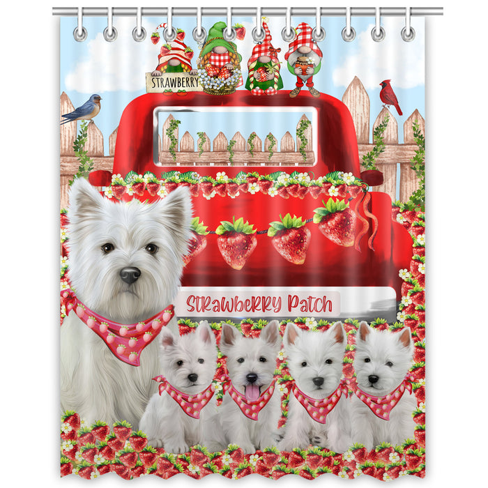 West Highland Terrier Shower Curtain, Custom Bathtub Curtains with Hooks for Bathroom, Explore a Variety of Designs, Personalized, Gift for Pet and Dog Lovers
