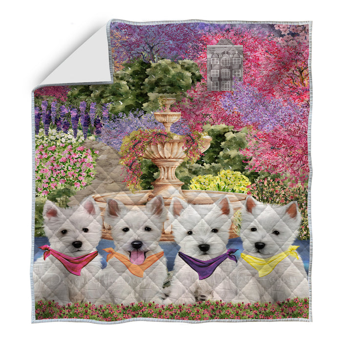 West Highland Terrier Quilt: Explore a Variety of Personalized Designs, Custom, Bedding Coverlet Quilted, Pet and Dog Lovers Gift