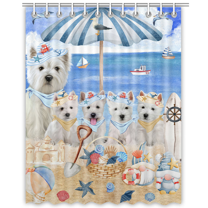 West Highland Terrier Shower Curtain: Explore a Variety of Designs, Halloween Bathtub Curtains for Bathroom with Hooks, Personalized, Custom, Gift for Pet and Dog Lovers