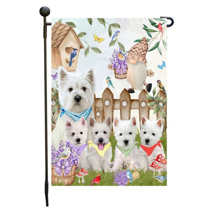 West Highland Terrier Dogs Garden Flag: Explore a Variety of Designs, Custom, Personalized, Weather Resistant, Double-Sided, Outdoor Garden Yard Decor for Dog and Pet Lovers