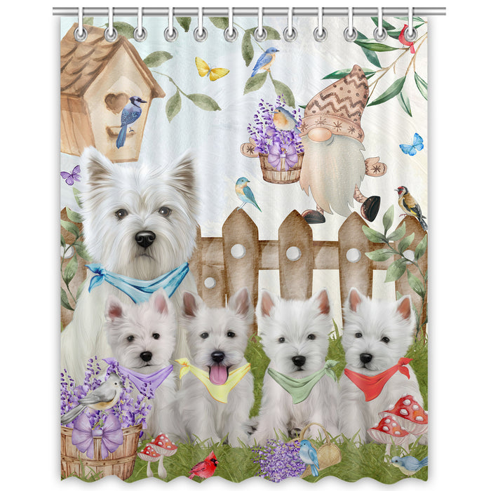 West Highland Terrier Shower Curtain, Explore a Variety of Custom Designs, Personalized, Waterproof Bathtub Curtains with Hooks for Bathroom, Gift for Dog and Pet Lovers
