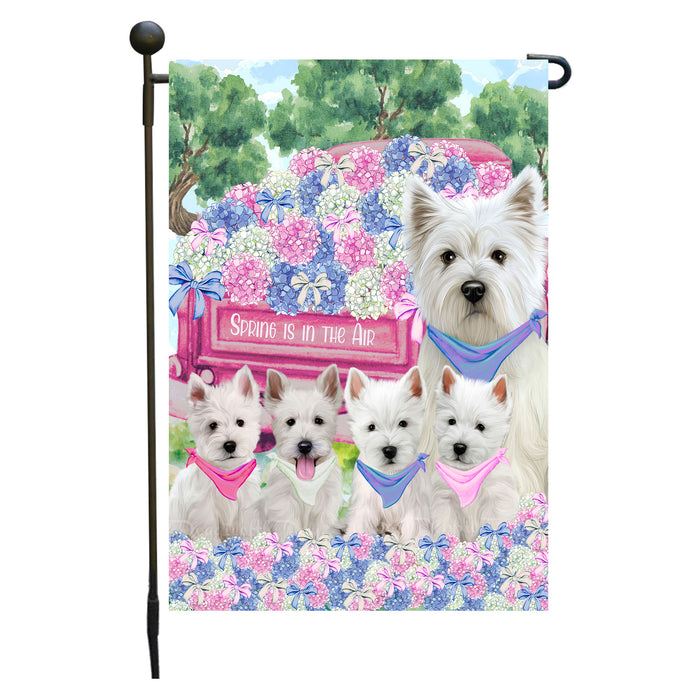 West Highland Terrier Dogs Garden Flag: Explore a Variety of Personalized Designs, Double-Sided, Weather Resistant, Custom, Outdoor Garden Yard Decor for Dog and Pet Lovers