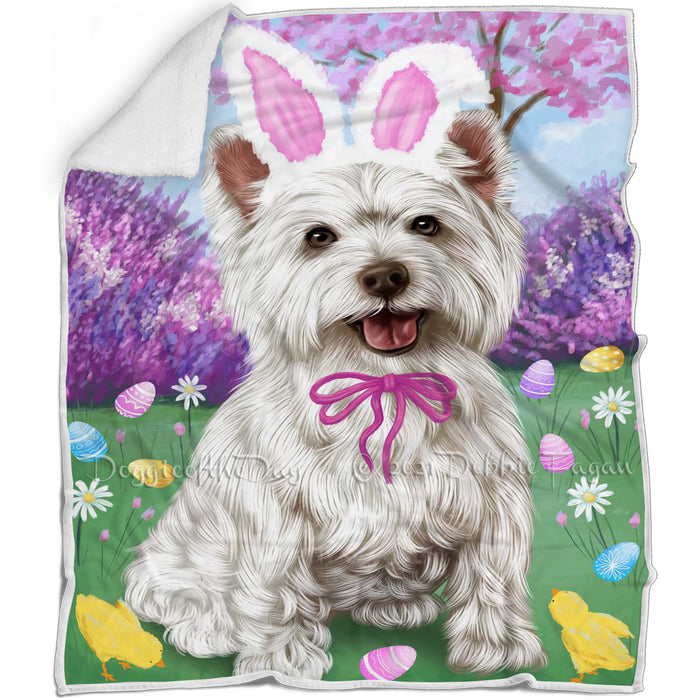 West Highland Terrier Dog Easter Holiday Blanket BLNKT60456