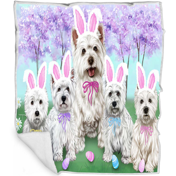 West Highland Terriers Dog Easter Holiday Blanket BLNKT60465