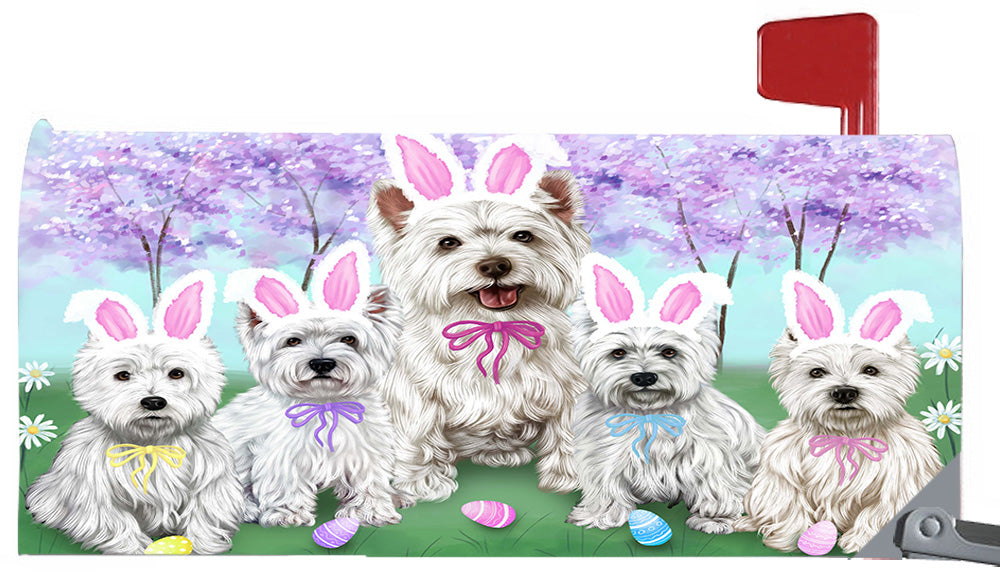 Easter Holidays West Highland Terrier Dogs Magnetic Mailbox Cover MBC48429