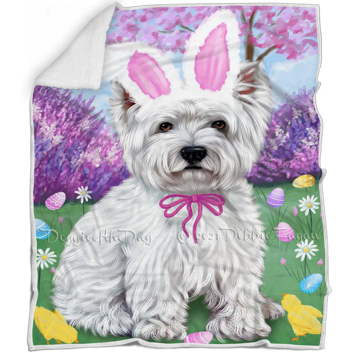 West Highland Terrier Dog Easter Holiday Blanket BLNKT60474