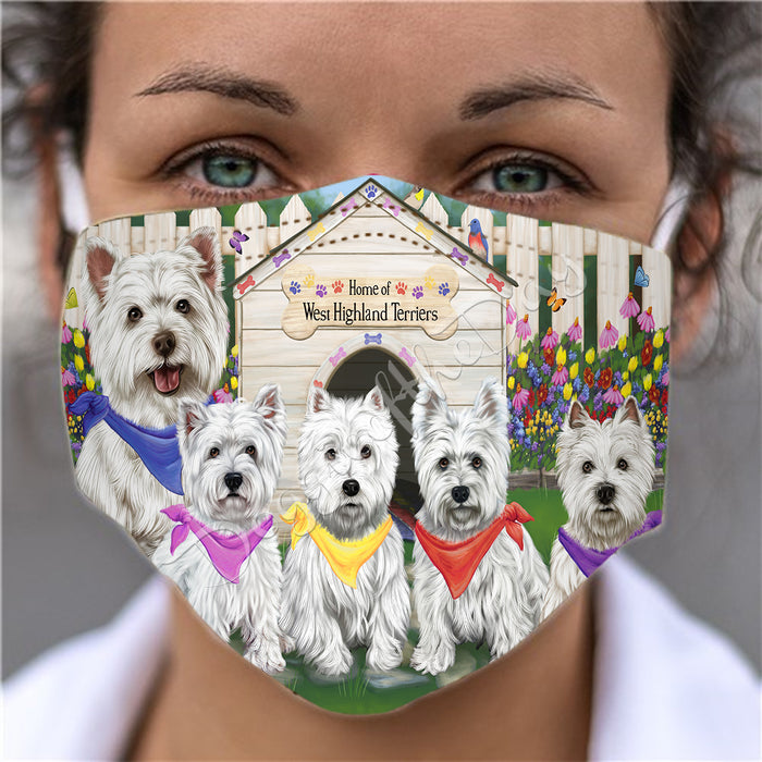 Spring Dog House West Highland Terrier Dogs Face Mask FM48845