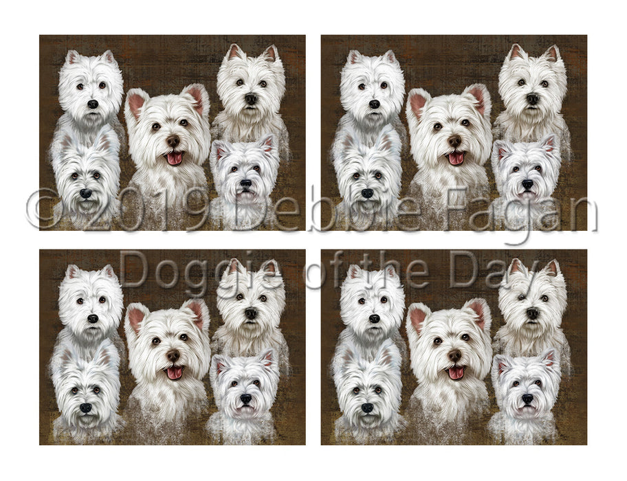 Rustic West Highland Terrier Dogs Placemat