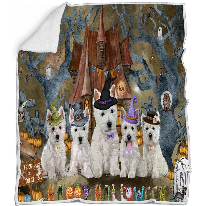 West Highland Terrier Blanket: Explore a Variety of Designs, Personalized, Custom Bed Blankets, Cozy Sherpa, Fleece and Woven, Dog Gift for Pet Lovers