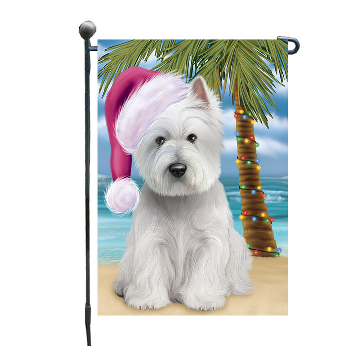 Christmas Summertime Beach West Highland Terrier Dog Garden Flags Outdoor Decor for Homes and Gardens Double Sided Garden Yard Spring Decorative Vertical Home Flags Garden Porch Lawn Flag for Decorations GFLG69042