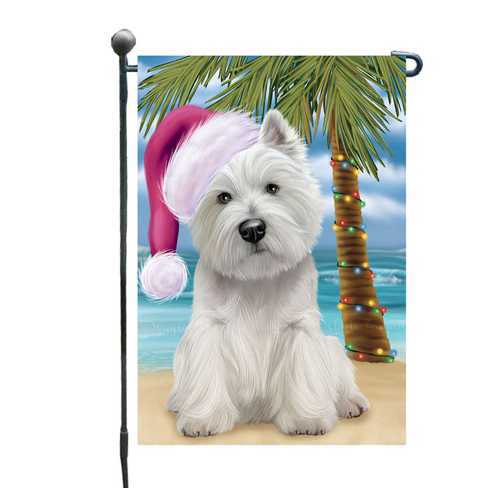 Christmas Summertime Beach West Highland Terrier Dog Garden Flags Outdoor Decor for Homes and Gardens Double Sided Garden Yard Spring Decorative Vertical Home Flags Garden Porch Lawn Flag for Decorations GFLG69043