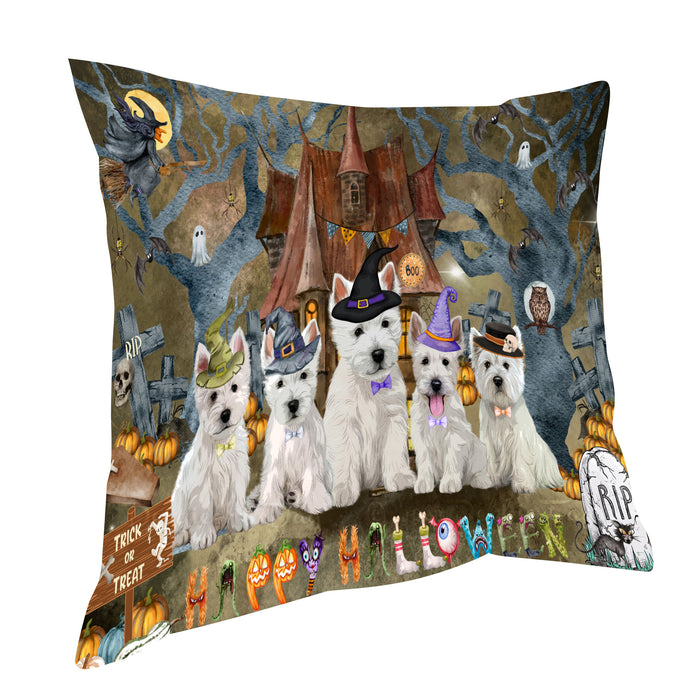 West Highland Terrier Pillow, Cushion Throw Pillows for Sofa Couch Bed, Explore a Variety of Designs, Custom, Personalized, Dog and Pet Lovers Gift