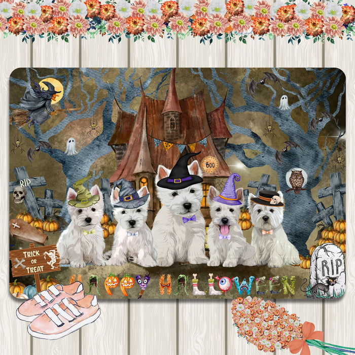 West Highland Terrier Area Rug and Runner: Explore a Variety of Designs, Personalized, Custom, Halloween Indoor Floor Carpet Rugs for Home and Living Room, Pet Gift for Dog Lovers