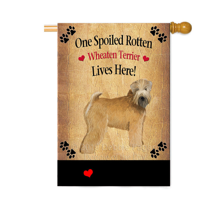Personalized Spoiled Rotten Wheaten Terrier Dog Custom House Flag FLG-DOTD-A63361