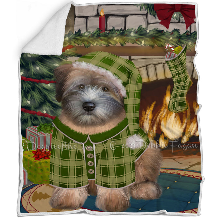 The Stocking was Hung Wheaten Terrier Dog Blanket BLNKT120351