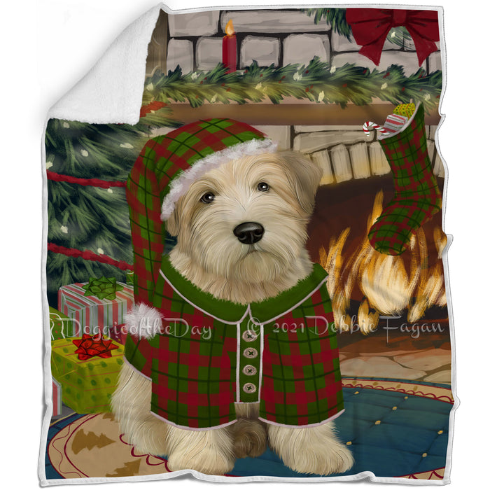 The Stocking was Hung Wheaten Terrier Dog Blanket BLNKT120369