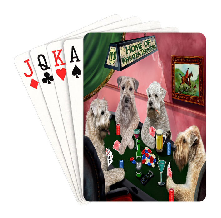 Home of Wheaten Terrier Dogs Playing Poker Playing Card Decks