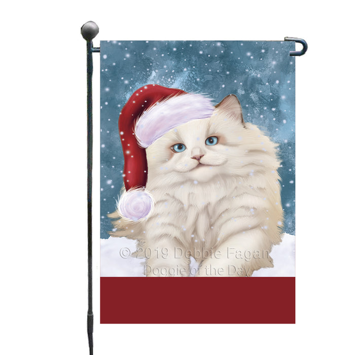Personalized Let It Snow Happy Holidays White Poodle Dog Custom Garden Flags GFLG-DOTD-A62485