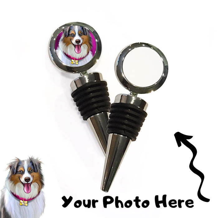 Add Your PERSONALIZED PET Painting Portrait Photo on Wine Stopper