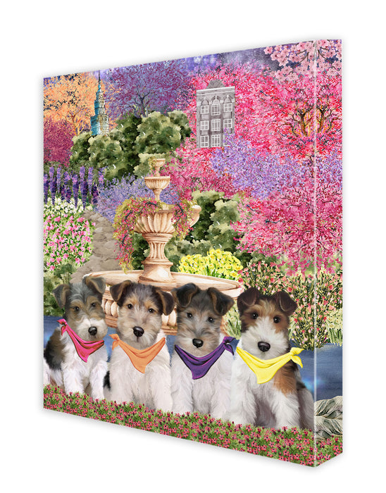 Wire Fox Terrier Canvas: Explore a Variety of Designs, Personalized, Digital Art Wall Painting, Custom, Ready to Hang Room Decor, Dog Gift for Pet Lovers