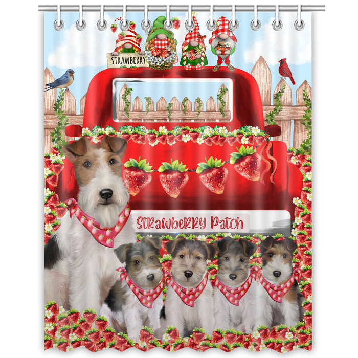 Wire Fox Terrier Shower Curtain, Personalized Bathtub Curtains for Bathroom Decor with Hooks, Explore a Variety of Designs, Custom, Pet Gift for Dog Lovers