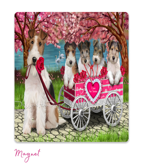 Mother's Day Gift Basket Wire Fox Terrier Dogs Blanket, Pillow, Coasters, Magnet, Coffee Mug and Ornament