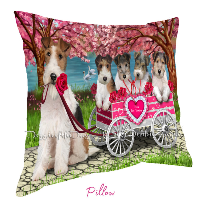 Mother's Day Gift Basket Wire Fox Terrier Dogs Blanket, Pillow, Coasters, Magnet, Coffee Mug and Ornament
