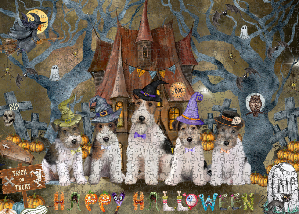 Wire Fox Terrier Jigsaw Puzzle, Interlocking Puzzles Games for Adult, Explore a Variety of Designs, Personalized, Custom, Gift for Pet and Dog Lovers