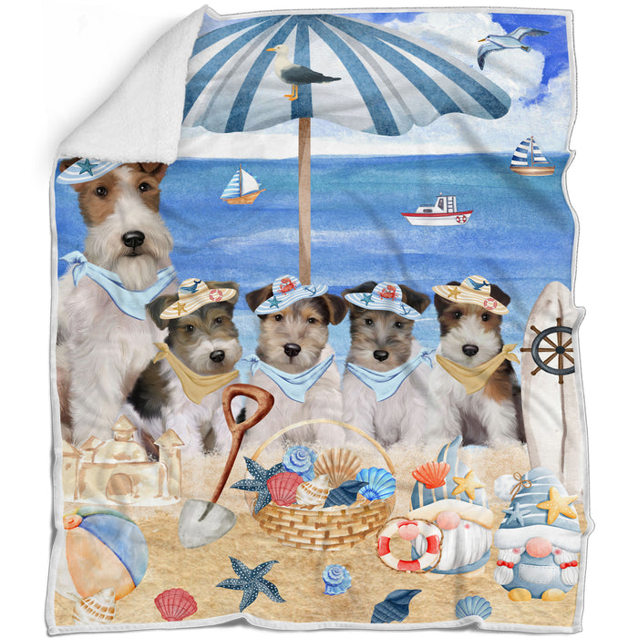 Wire Fox Terrier Blanket: Explore a Variety of Designs, Custom, Personalized Bed Blankets, Cozy Woven, Fleece and Sherpa, Gift for Dog and Pet Lovers