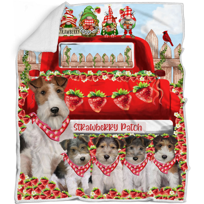 Wire Fox Terrier Bed Blanket, Explore a Variety of Designs, Personalized, Throw Sherpa, Fleece and Woven, Custom, Soft and Cozy, Dog Gift for Pet Lovers