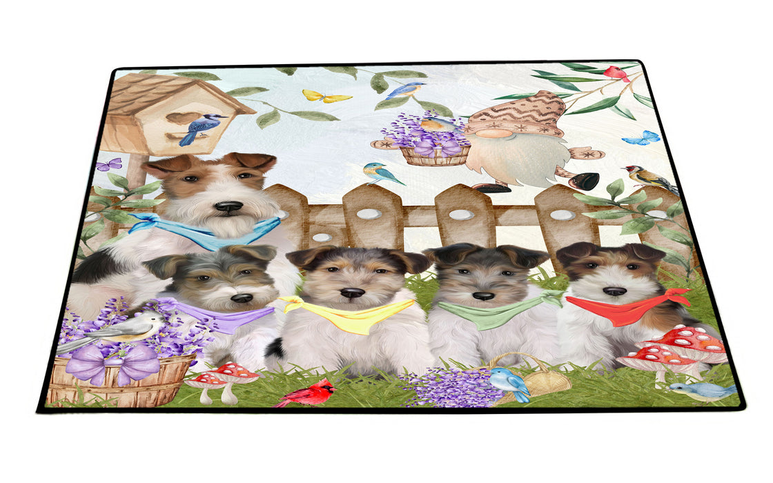 Wire Fox Terrier Floor Mat: Explore a Variety of Designs, Anti-Slip Doormat for Indoor and Outdoor Welcome Mats, Personalized, Custom, Pet and Dog Lovers Gift