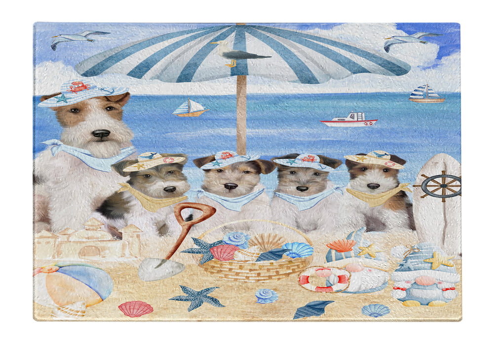 Wire Fox Terrier Tempered Glass Cutting Board: Explore a Variety of Custom Designs, Personalized, Scratch and Stain Resistant Boards for Kitchen, Gift for Dog and Pet Lovers