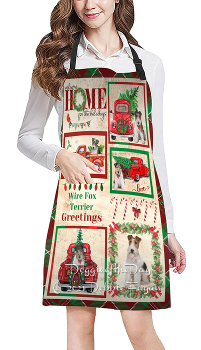Welcome Home for Holidays Wire Fox Terrier Dogs Apron Apron48466