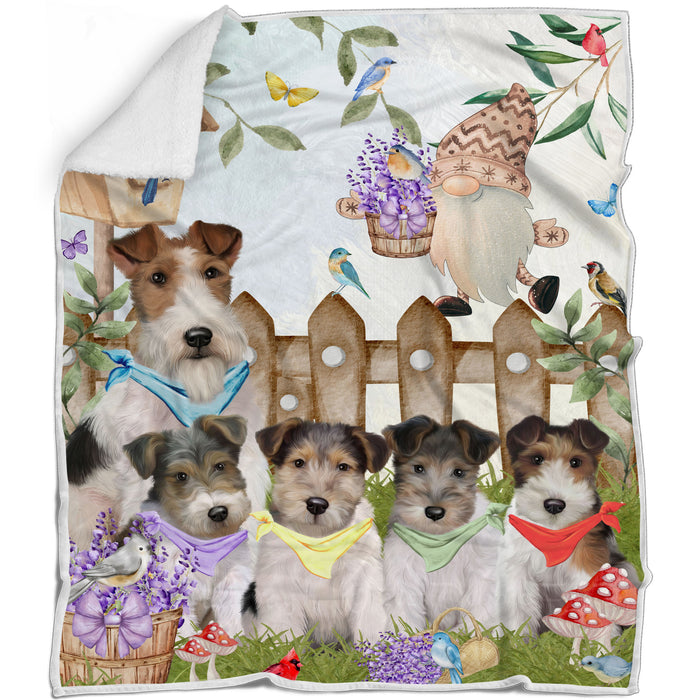 Wire Fox Terrier Blanket: Explore a Variety of Personalized Designs, Bed Cozy Sherpa, Fleece and Woven, Custom Dog Gift for Pet Lovers