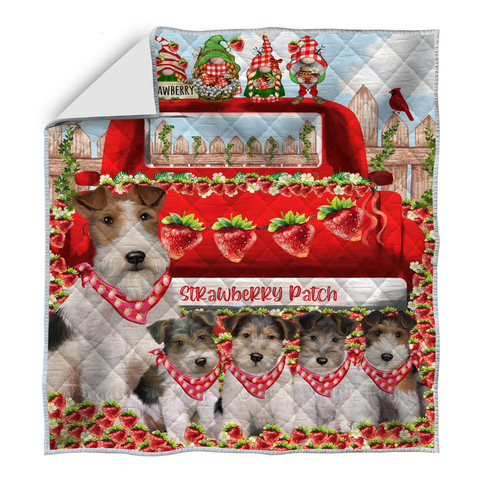 Wire Fox Terrier Quilt: Explore a Variety of Bedding Designs, Custom, Personalized, Bedspread Coverlet Quilted, Gift for Dog and Pet Lovers