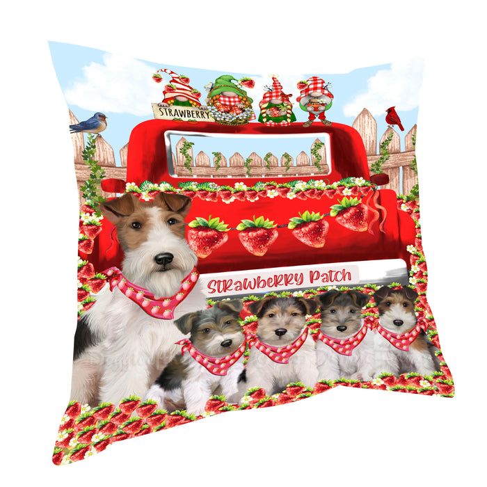 Wire Fox Terrier Pillow, Explore a Variety of Personalized Designs, Custom, Throw Pillows Cushion for Sofa Couch Bed, Dog Gift for Pet Lovers