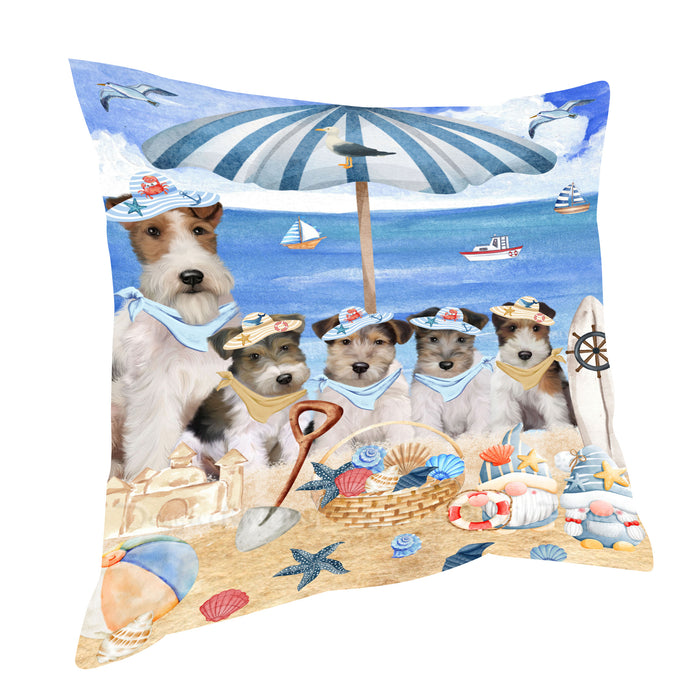 Wire Fox Terrier Pillow: Explore a Variety of Designs, Custom, Personalized, Throw Pillows Cushion for Sofa Couch Bed, Gift for Dog and Pet Lovers