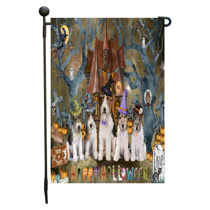 Wire Fox Terrier Dogs Garden Flag: Explore a Variety of Designs, Personalized, Custom, Weather Resistant, Double-Sided, Outdoor Garden Halloween Yard Decor for Dog and Pet Lovers
