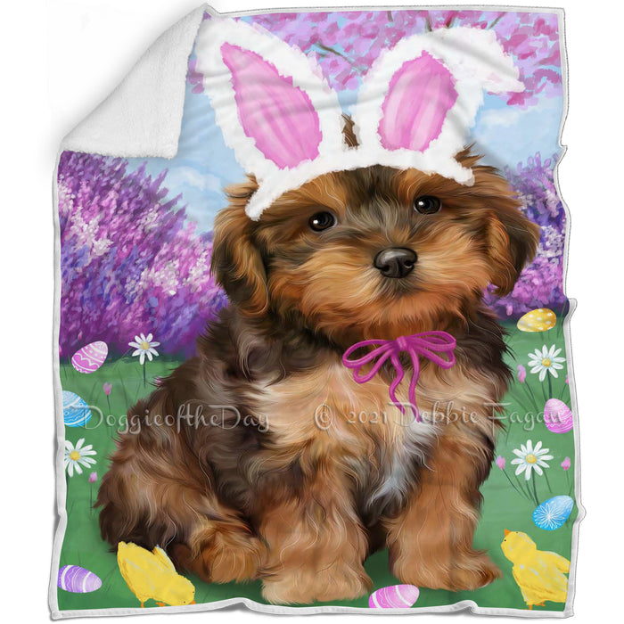 Yorkipoo Dog Easter Holiday Blanket BLNKT60501