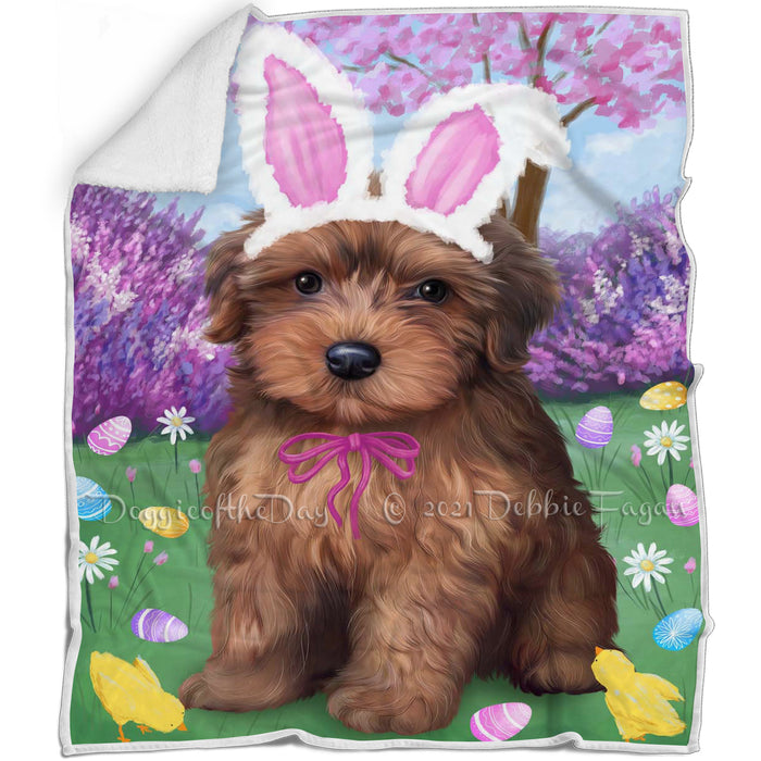 Yorkipoo Dog Easter Holiday Blanket BLNKT60519