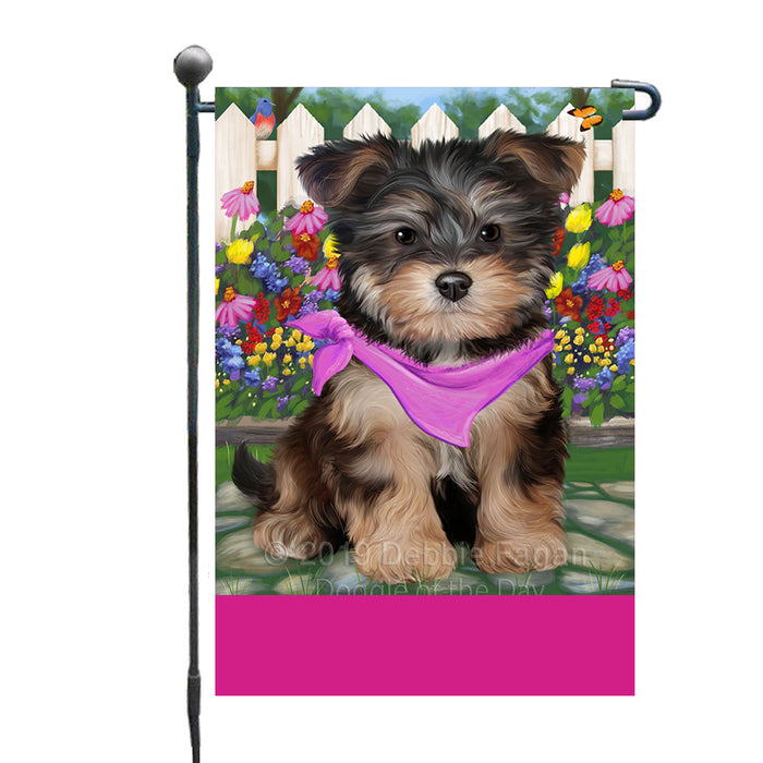 Personalized Spring Floral Yorkipoo Dog Custom Garden Flags GFLG-DOTD-A63055
