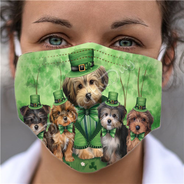 St. Patricks Day Irish Yorkipoo Dogs Face Mask FM50205