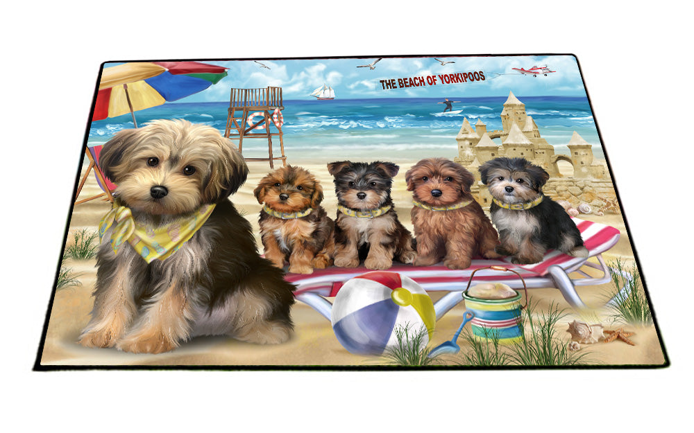 Pet Friendly Beach Yorkipoo Dogs Floormat FLMS55852