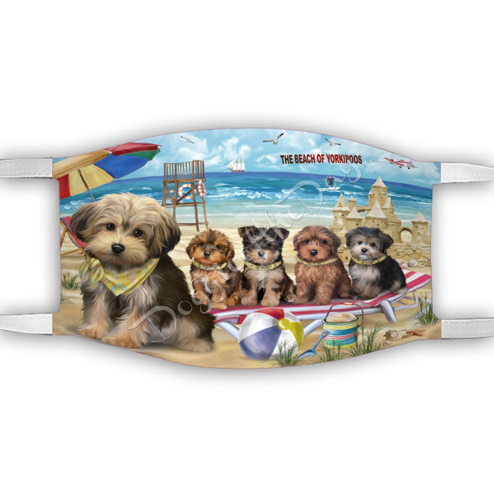 Pet Friendly Beach Yorkipoo Dogs Face Mask FM49157