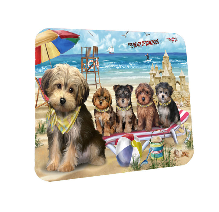 Pet Friendly Beach Yorkipoo Dogs Coasters Set of 4 CSTA58112