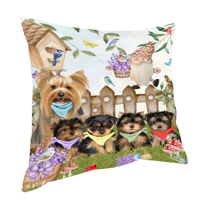 Yorkshire Terrier Pillow, Explore a Variety of Personalized Designs, Custom, Throw Pillows Cushion for Sofa Couch Bed, Dog Gift for Pet Lovers